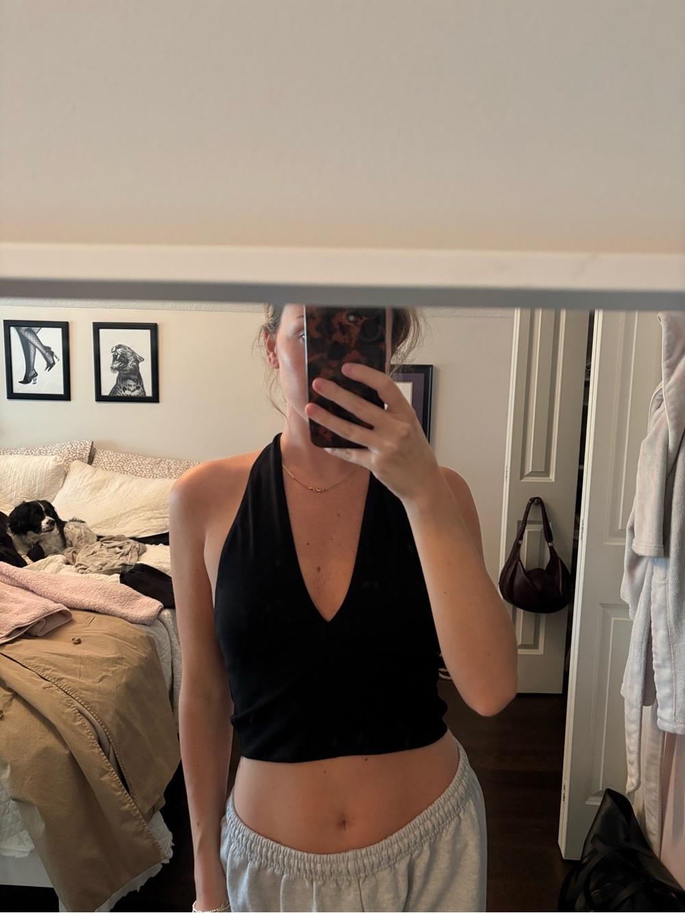 Zara Black Halter Crop Top